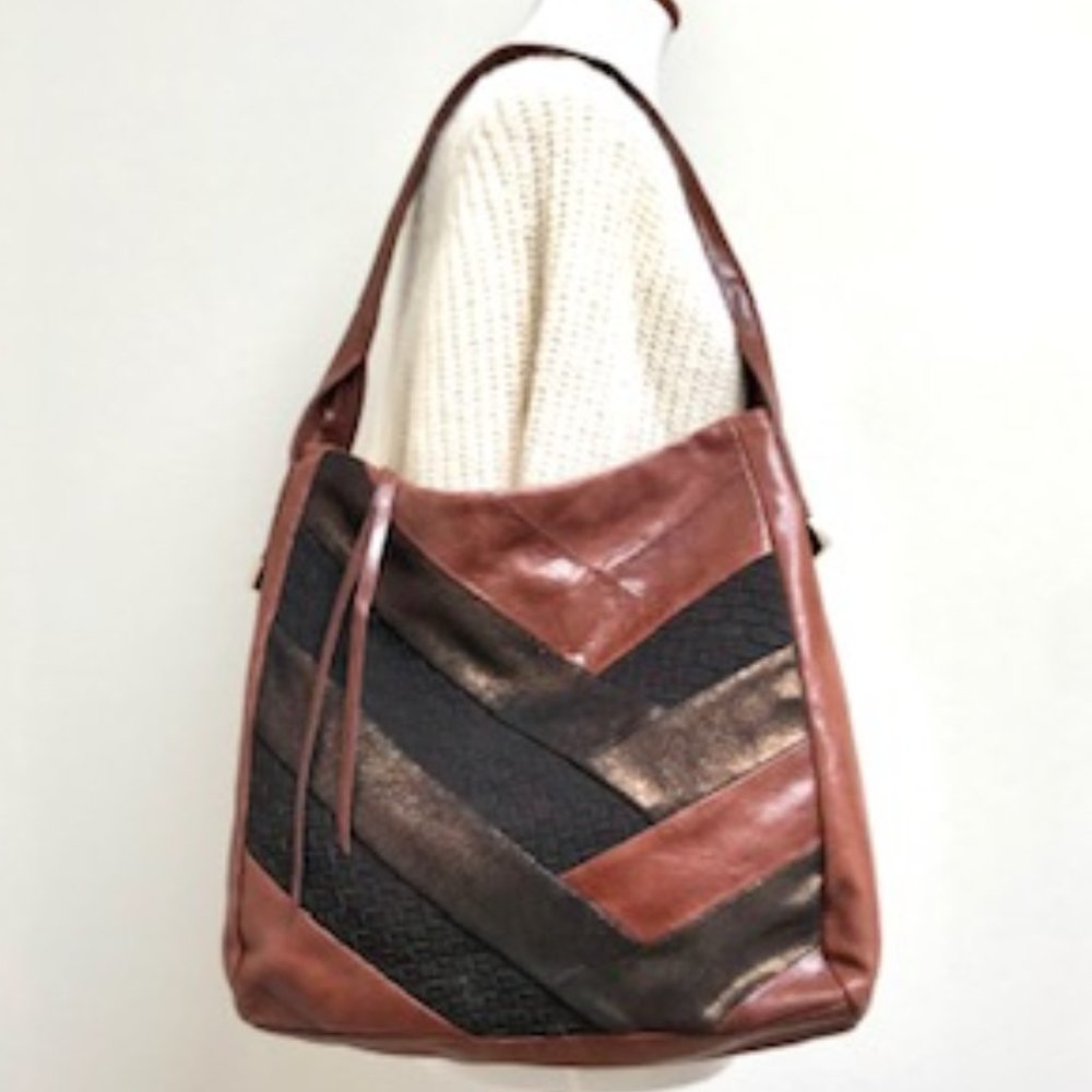 Elliott Lucca Leather Chevron Bag